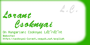 lorant csoknyai business card